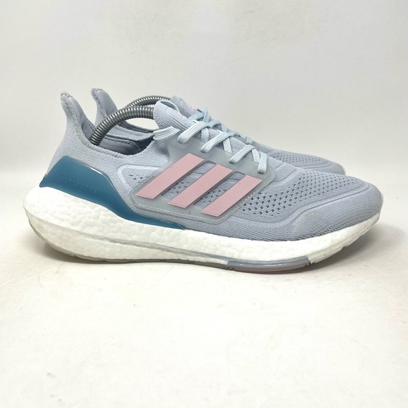 Adidas Ultraboost 21 ‘Halo Blue Fresh Candy’ Sneaker Blue Pink Womens 9.5 - Picture 1 of 7